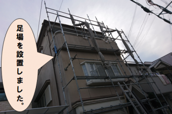寝屋川市 足場を設置