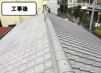 和型いぶし瓦完工写真