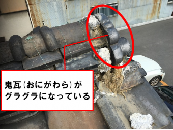 鬼瓦グラグラ