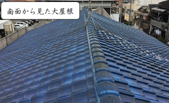 八尾市 南面から見た大屋根