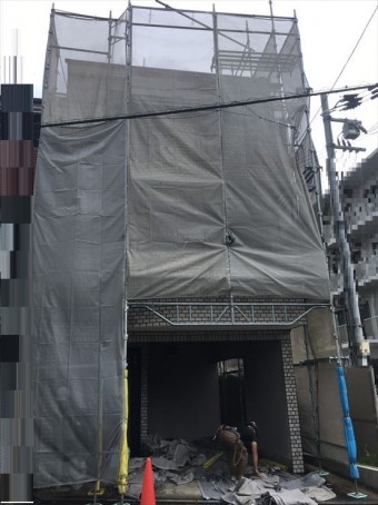 守口市 足場を設置