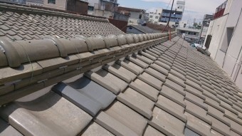 棟の面戸漆喰の塗り替え完了