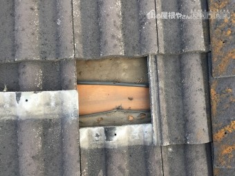 下葺材のハイトンが縮んでます。