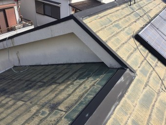 棟包板金も塗装が褪せてきています。