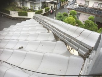 漆喰落下状況