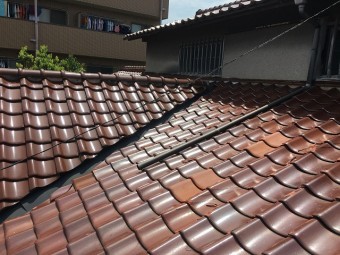 たて樋破損部
