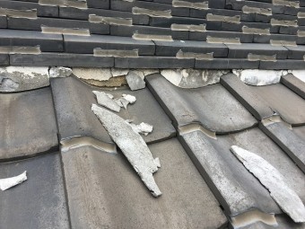 漆喰の剥離