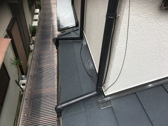 下屋根本体工事