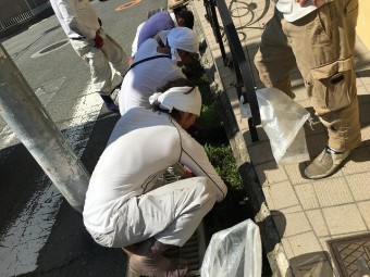 溝もきれいに掃除