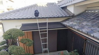 庇部分のカレッセ葺上工事完了です。