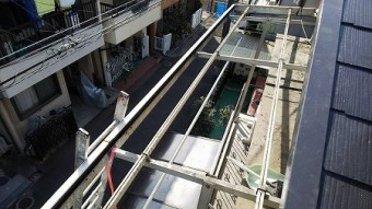 全ての塩ビ波板を撤去