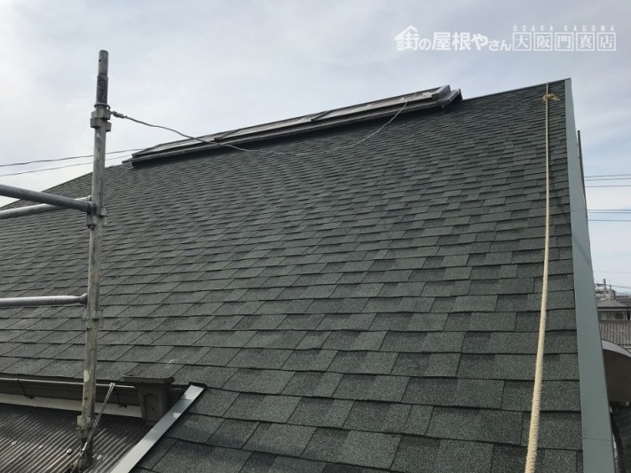 茨木市 旭ファイバーグラスリッジウェイへ葺き替え工事、完了