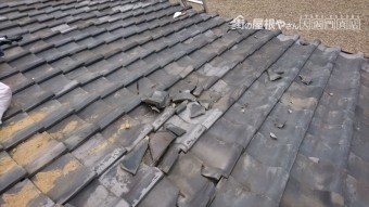 門真市 地瓦が台風被害