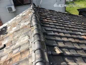守口市 棟瓦の崩れ