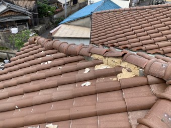 S型瓦7寸丸瓦崩れ