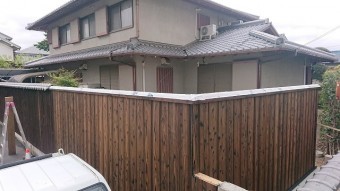 今回塀瓦工事をするのはこの部分