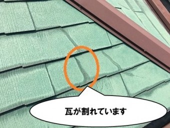 瓦割れ