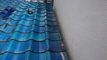 袖瓦の葺き直し完了です。