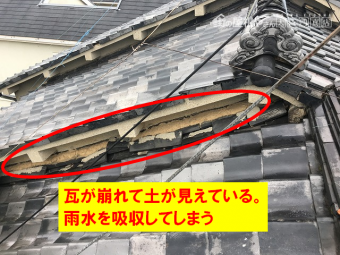 のし瓦のズレ