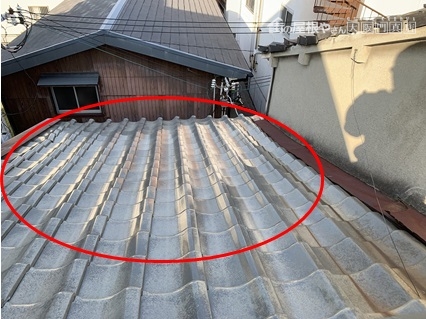 守口市 釉薬瓦屋根の調査