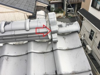 守口市 鬼廻り漆喰浮き
