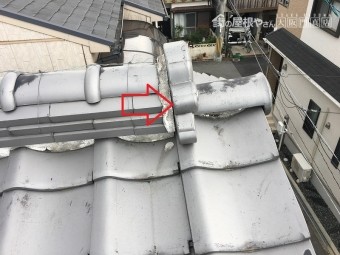 守口市 鬼廻り漆喰浮き