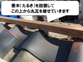 寝屋川市 垂木と強力棟金具の設置