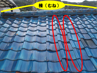 瓦ズレ