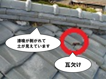 瓦欠け・漆喰剥がれ