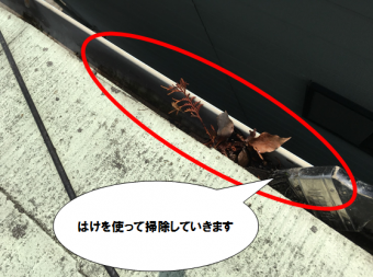 刷毛を使って掃除していきます