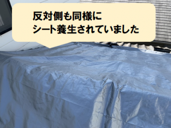 守口市 反対側も養生されています