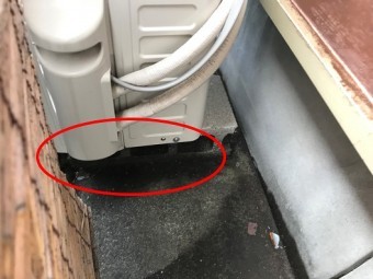 室外機下にドレン