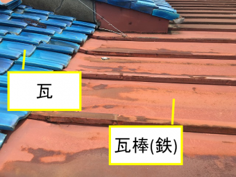 瓦屋根と瓦棒