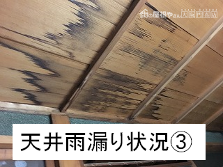 天井の雨漏り状況3