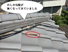 のし勾配が無くなってきている
