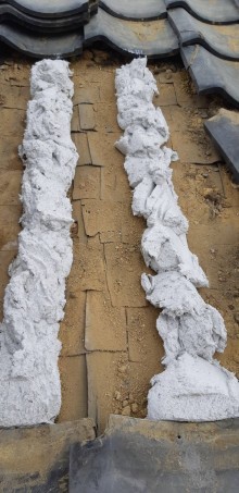 茨木市和瓦土盛り