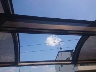 枚方市 R型テラス(ベランダの屋根飛散)