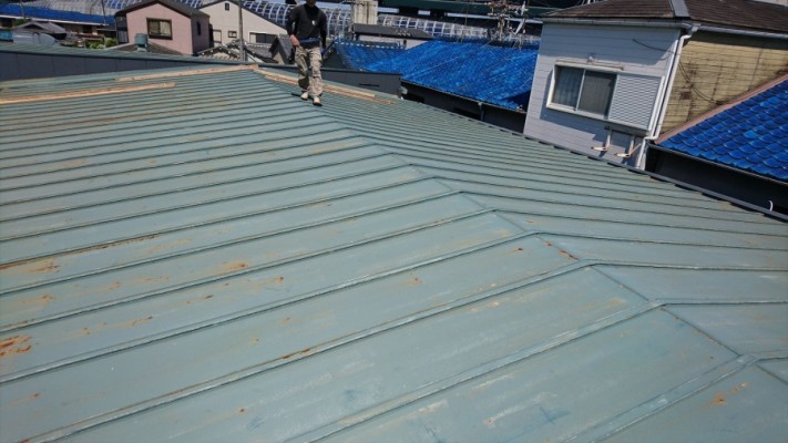 施工前 瓦棒屋根