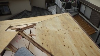 コンパネ貼り