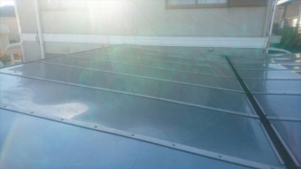 カーポートの屋根の修理完了