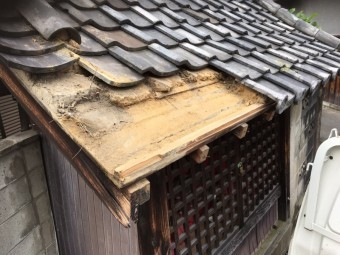 土撤去の写真