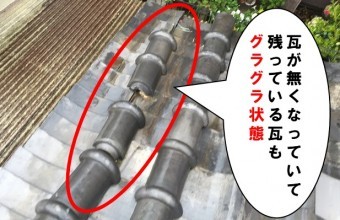 刀根丸の落下、ズレ