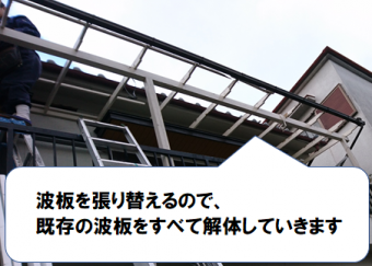 寝屋川市 波板の解体撤去