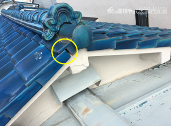 門真市 瓦がずれています