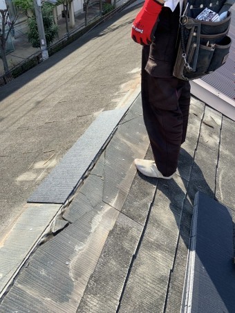 ③棟下、平瓦取替え工事