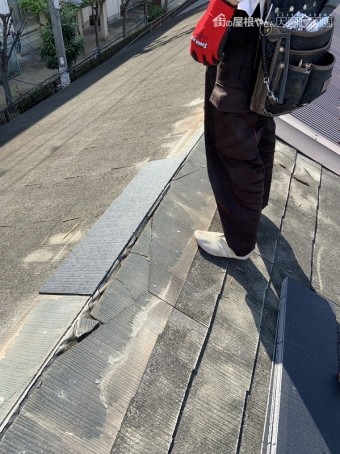 ③棟下、平瓦取替え工事