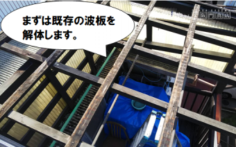寝屋川市 波板の張替え工事