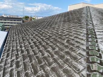 シングル材が葺かれています。
