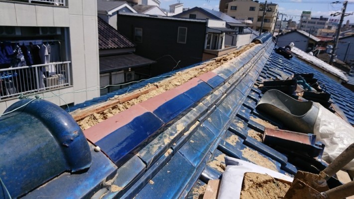 棟のし瓦積み直し
