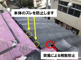 釘で固定